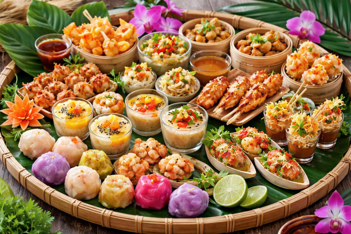 Catering in Nürnberg: Asiatisches Buffet mit Fingerfood