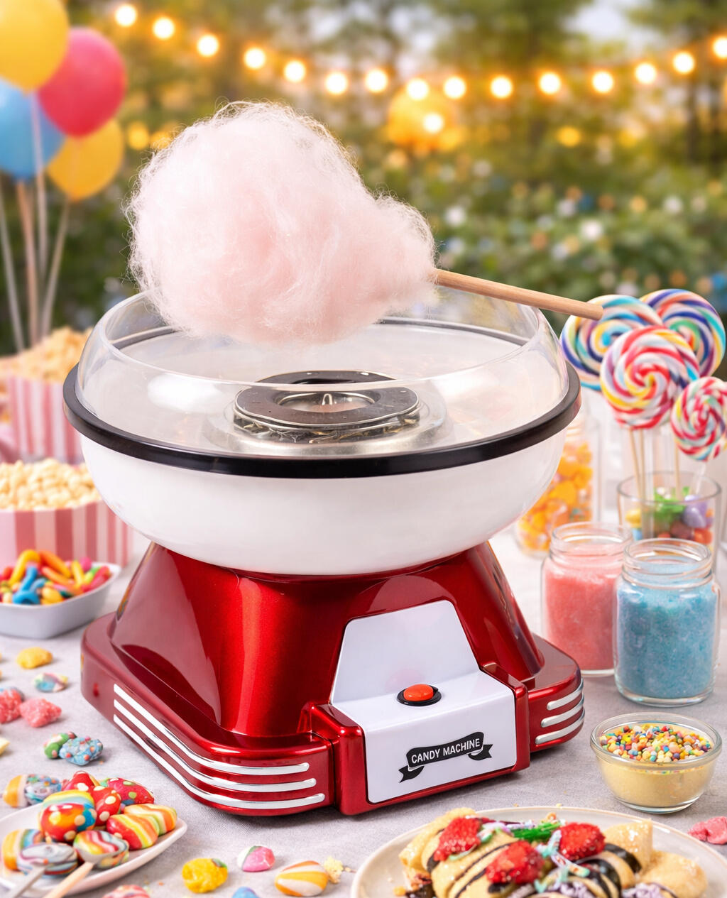 Zuckerwattemaschine mieten in Nürnberg & Fürth – frische Zuckerwatte